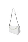 CAMILIFE Sac blanc femme clutches pochette blanche femme mini sacs avec chaîne de perles pochette mariage soiree pour femme s