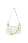 CAMILIFE Sac blanc femme clutches pochette blanche femme mini sacs avec chaîne de perles pochette mariage soiree pour femme s