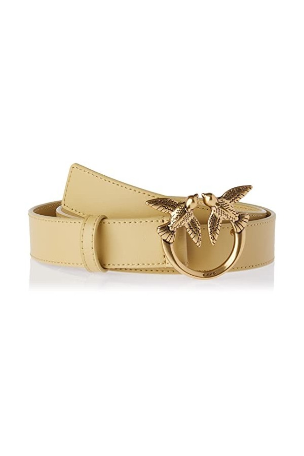 Pinko Love Berry Simply Belt H3 VIT. Ceinture, Z99q_Noir-Antique Gold, M Femme