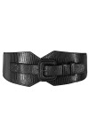 TeeYee Ceinture Obi pour femme large bande de taille élastique réglable extensible Cinch ceinture boucle ardillon Vintage cei