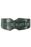 TeeYee Ceinture Obi pour femme large bande de taille élastique réglable extensible Cinch ceinture boucle ardillon Vintage cei