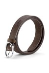 Corkor Ceinture en liège pour femme - 25 mm de large - Produit végétalien - Accessoire décontracté - Marron - Large