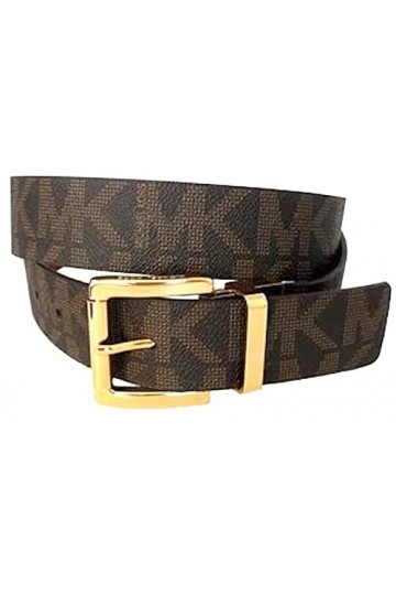 Michael Kors Mk Signature Monogram Logo Buckle and Belt