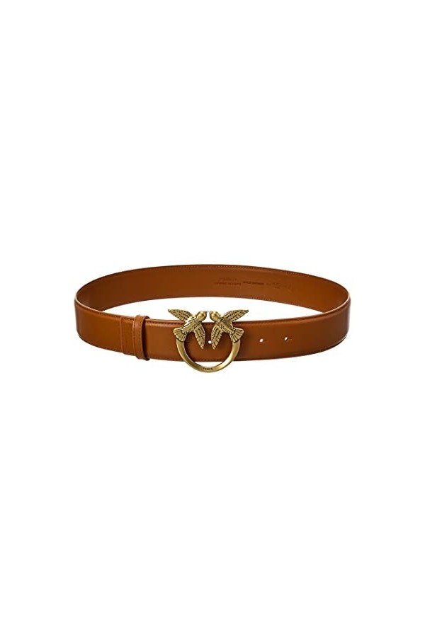 Pinko Ceinture Love berry simply H40 Love Birds Or Antique 1H20ZU Y7SP L58Q Cuir, cuir, L