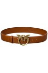 Pinko Ceinture Love berry simply H40 Love Birds Or Antique 1H20ZU Y7SP L58Q Cuir, cuir, L