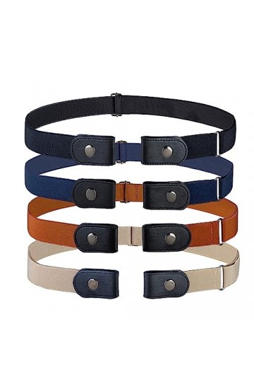 MSTOKIN Ceinture sans boucle pour femme et homme, ceinture élastique invisible sans boucle pour pantalons, jeans, robes de fe