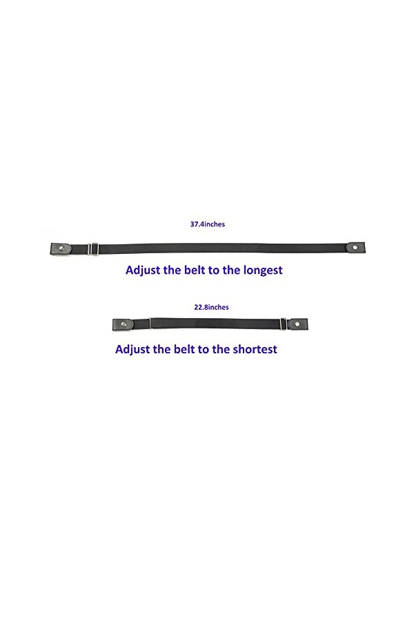 MSTOKIN Ceinture sans boucle pour femme et homme, ceinture élastique invisible sans boucle pour pantalons, jeans, robes de fe