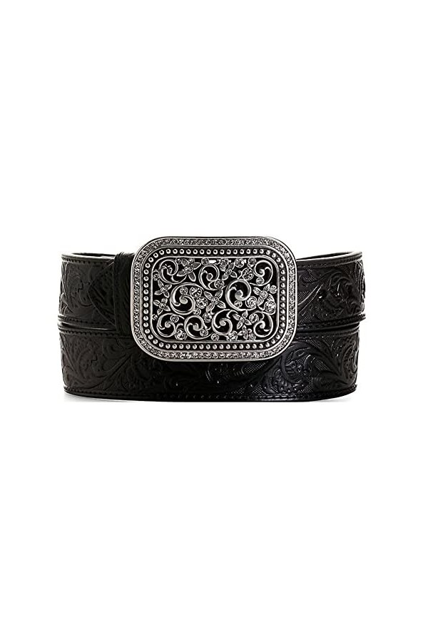 Ariat Ceinture noire avec boucle en strass, noir, X-Large