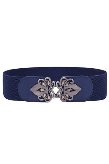 Syuer Womens Vintage Wide Elastic Stretch Waist Belt Retro Cinch Belt XXXL 43"-51" , Navy 