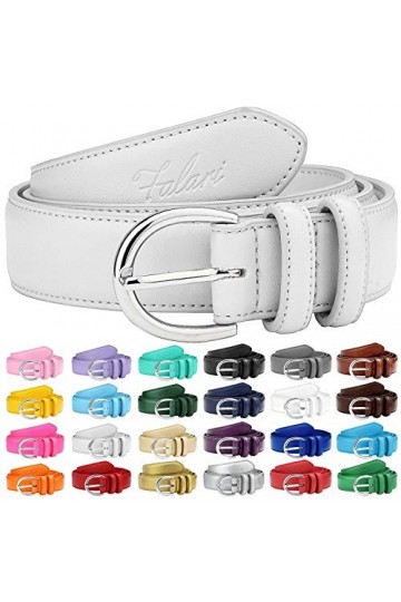 Falari Women Genuine Leather Belt Fashion Dress Belt With Single Prong Buckle 6028-24 Colors