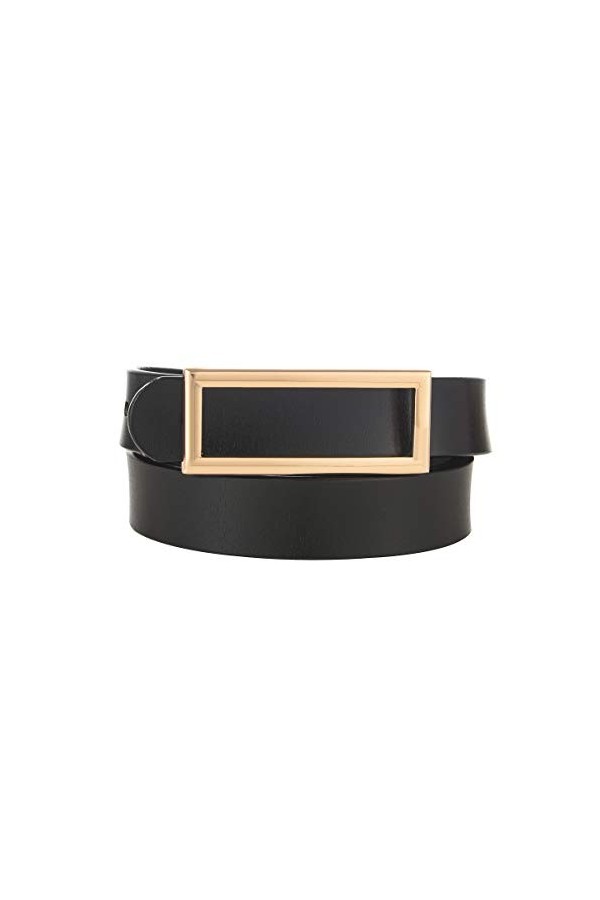 INSIGHTER Ceinture en cuir véritable pour femme - Pour jeans et pantalons - Largeur : 2,3 cm - Noir, rouge, marron, blanc - N