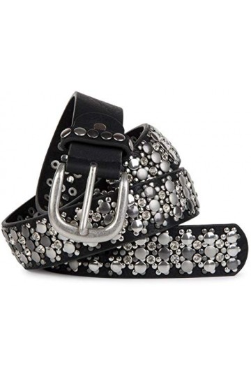 styleBREAKER Ceinture élégante au design vintage avec des rivets et des strass, ajustable, femme 03010052, couleur:Beige anti