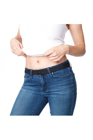 Invisibelt No Show Ceinture élastique réglable pour femme Taille unique, Noir, taille unique