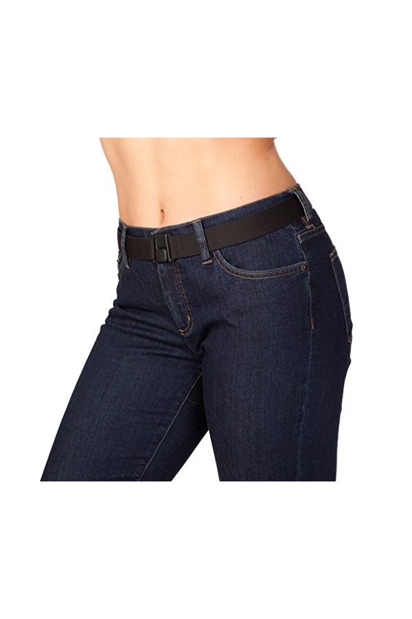 Invisibelt No Show Ceinture élastique réglable pour femme Taille unique, Noir, taille unique
