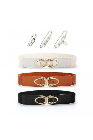 ATBUSS Ceinture 3 pièces avec boucle de taille en 3 parties, taille élastique, convient pour garçons, filles, adolescents, ce