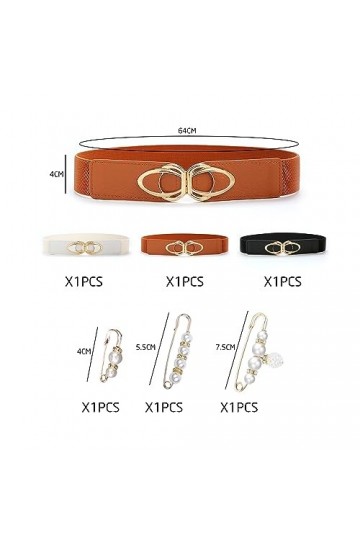 ATBUSS Ceinture 3 pièces avec boucle de taille en 3 parties, taille élastique, convient pour garçons, filles, adolescents, ce