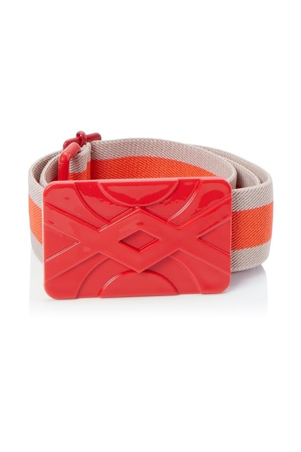 United Colors of Benetton Ceinture 6gmsul00g, Rose Marron 61p, L Lot de 2 Femme