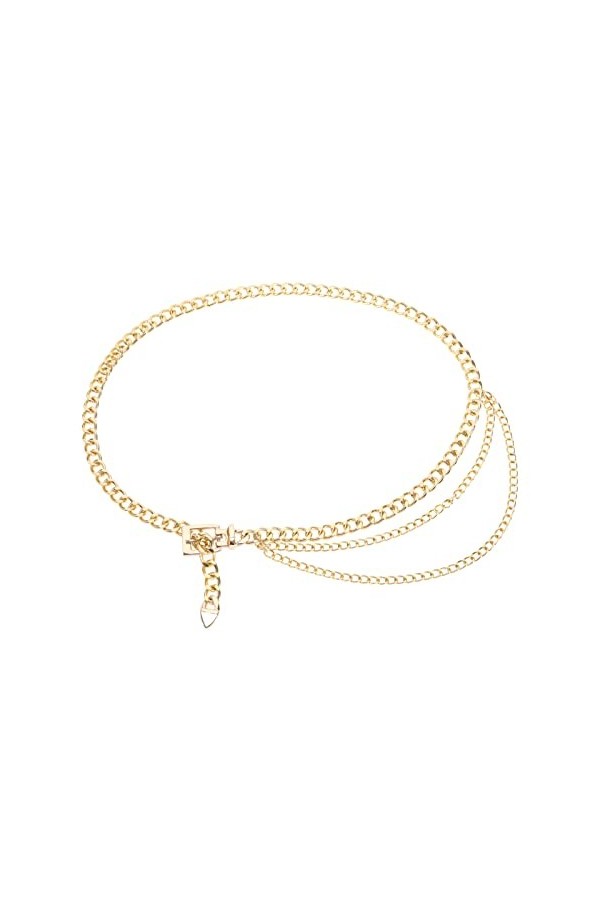 SG Store Chaîne de ceinture multicouche en métal en alliage Ceinture réglable Accessoires de vêtements décoratifs pour femmes