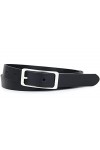 Frentree Ceinture en cuir MADE IN GERMANY, Ceinture fine en cuir de 2 cm, Ceinture femme Noir