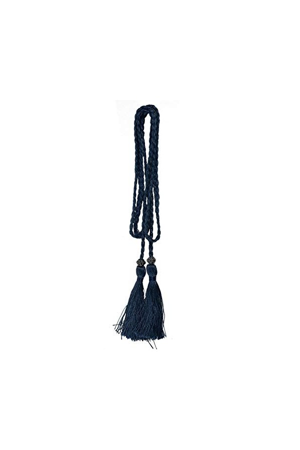 Smallterm Ceinture tissée à pompons avec nœud décoré - Bleu marine, bleu marine, S