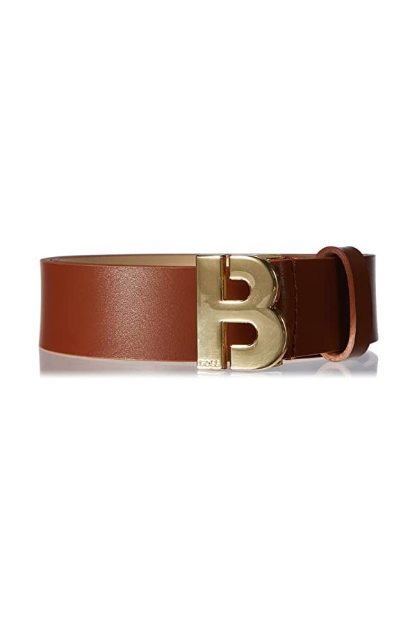 BOSS Ceinture B_Icon pour femme - 3,5 cm - Open Brown242, 90