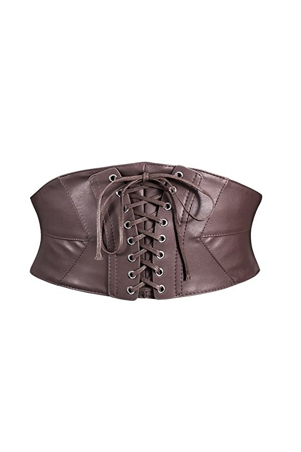 WERFORU Ceinture élastique large à lacets pour femme - Pour Halloween, Café B, XXXL:Passt Taillengröße 117-128cm