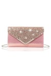 Sozakka Pochettes et Clutches Femme Pochette Sac a Main Femme Soiree Mariage Pochette Femme Rose Sac de Soirée Chic Pochette 