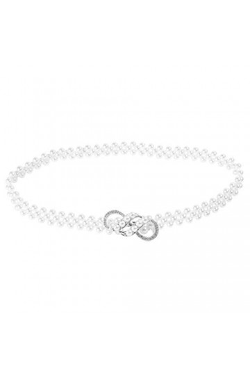 Holibanna Ceinture de mariée avec perles et strass - Ceinture de mariée décorative pour robe de demoiselle dhonneur ou robe 