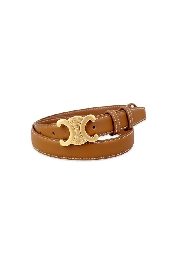 NOKDAL Ceinture Femme Cuir Orange Grosse Ceinture en Cuir Femme pour Jean Ceinture Fine Ceintures Femme Large Ceinture Classi