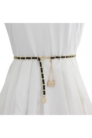 MLSTKWIG 1 ceinture en métal pour femme 100 cm x 0,8 cm, conforme à limage, bag