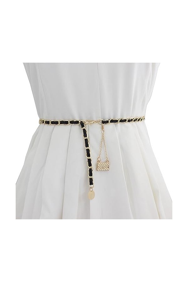 MLSTKWIG 1 ceinture en métal pour femme 100 cm x 0,8 cm, conforme à limage, bag