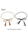 KGDUYC 3 Pièces Dames Tressé Ceinture Mince Frange Ceinture Couleur Unie Taille Réglable Chaîne,Ceinture Jupe Robe Corde Cein