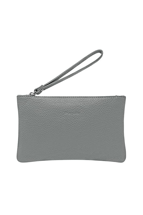 Parubi Pochette à Main Petite pour Femme, Mini Sac à Main en Cuir Souple Véritable Fabriqué en Italie, Pochette avec Cordon e