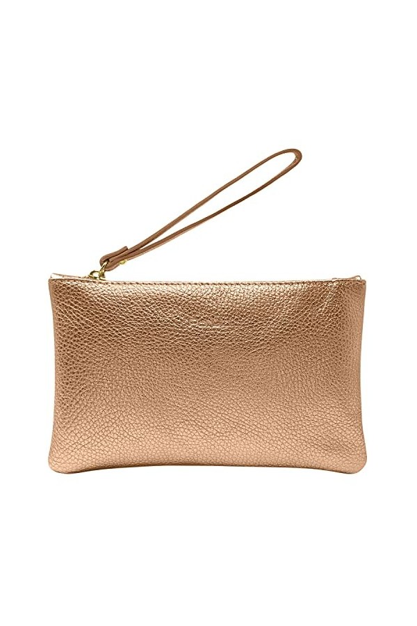 Parubi Pochette à Main Petite pour Femme, Mini Sac à Main en Cuir Souple Véritable Fabriqué en Italie, Pochette avec Cordon e