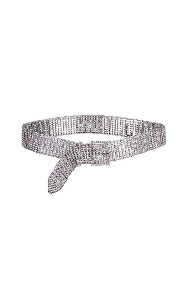 Dubulle Ceinture pour femme avec strass et perles - Pour robe de mariage sexy - Chaîne de taille de 105 cm - Cadeau idéal - A