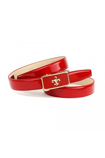 Anthoni Crown Ceinture en cuir pour femme, rouge, 90, rouge