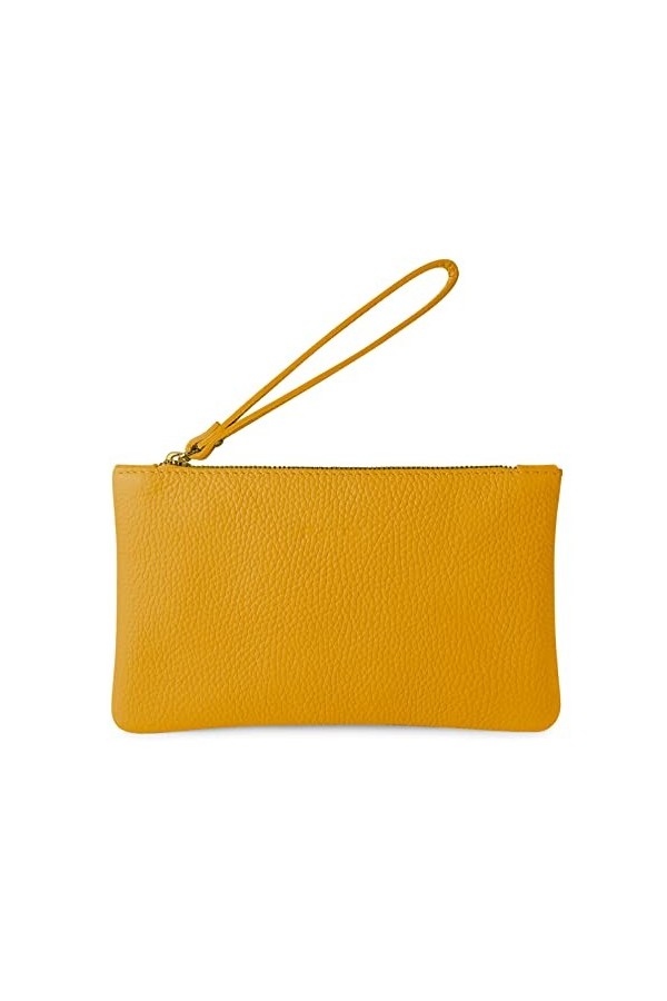 Parubi Pochette à Main Petite pour Femme, Mini Sac à Main en Cuir Souple Véritable Fabriqué en Italie, Pochette avec Cordon e