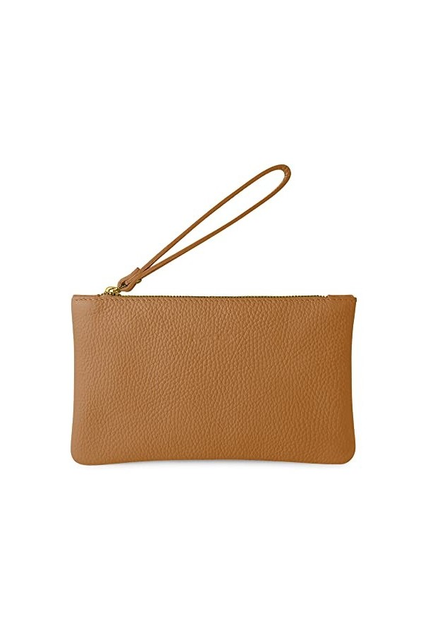 Parubi Pochette à Main Petite pour Femme, Mini Sac à Main en Cuir Souple Véritable Fabriqué en Italie, Pochette avec Cordon e