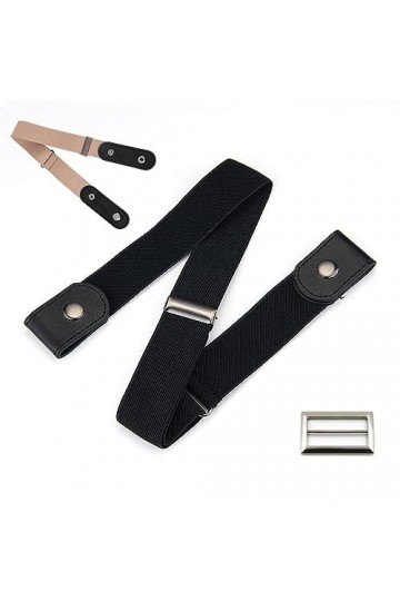 Jiujiutu 2 racines Ceinture extensible sans boucle homme ceinture élastique invisible sans boucle femme réglable pantalons ce