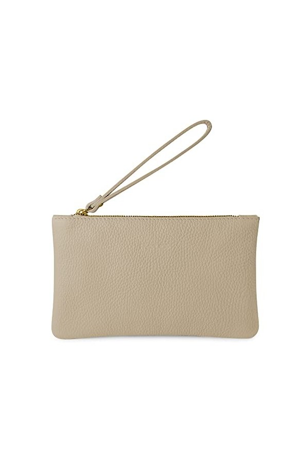 Parubi Pochette à Main Petite pour Femme, Mini Sac à Main en Cuir Souple Véritable Fabriqué en Italie, Pochette avec Cordon e