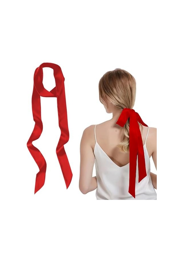 Ownkim Ceinture en Satin pour Femme - Ruban en Soie Imitation - Accessoire Polyvalent de Mode - Accessoire de chapeau - 5 cm 