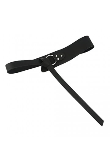 Ceinture fine en cuir avec nœud pour femme, largeur réglable pour robe