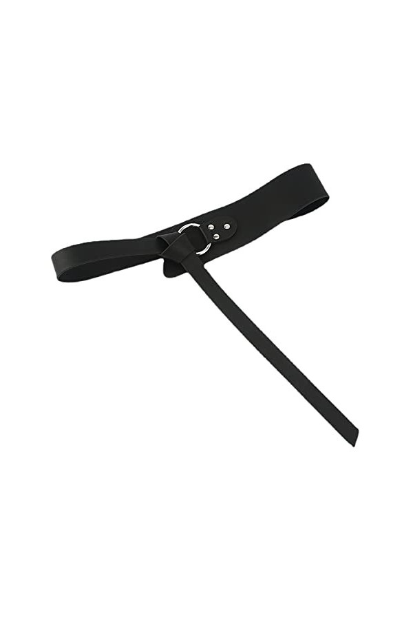 Ceinture fine en cuir avec nœud pour femme, largeur réglable pour robe