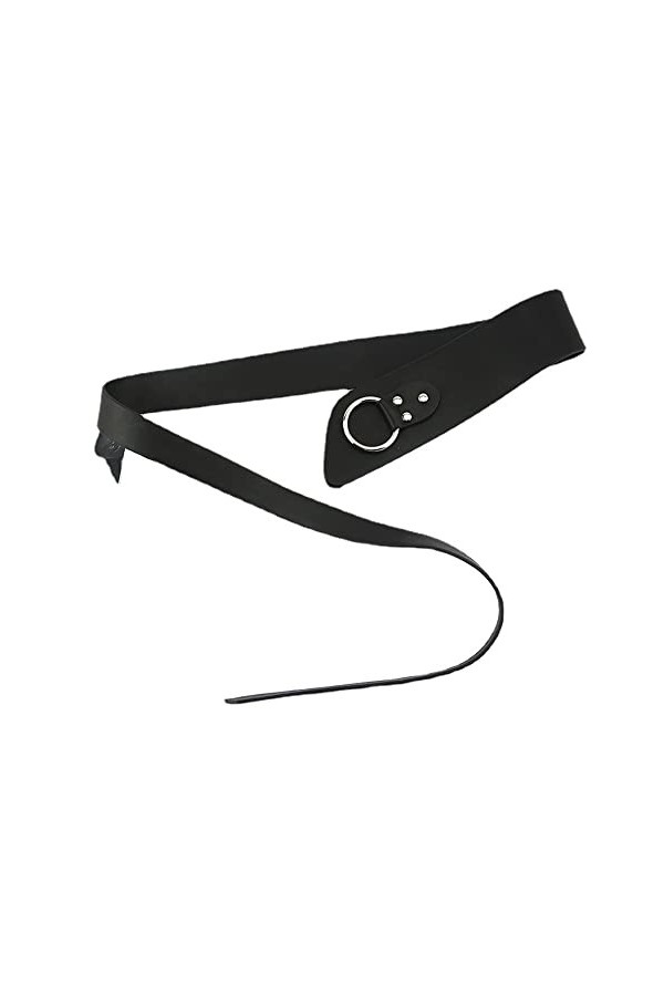 Ceinture fine en cuir avec nœud pour femme, largeur réglable pour robe