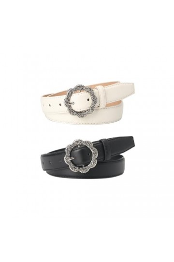 GANMFOYC 2 Pièces Ceinture en Faux Cuir, Ceinture Femme Cuir pour Jean, Elegant Ceinture Femme pour Femme Fille Dame