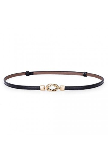 JasGood Ceinture fine réglable en cuir pour femme avec boucle imbriquée pour robe, 3-marron/une pièce, 120cm Anzug für Taille