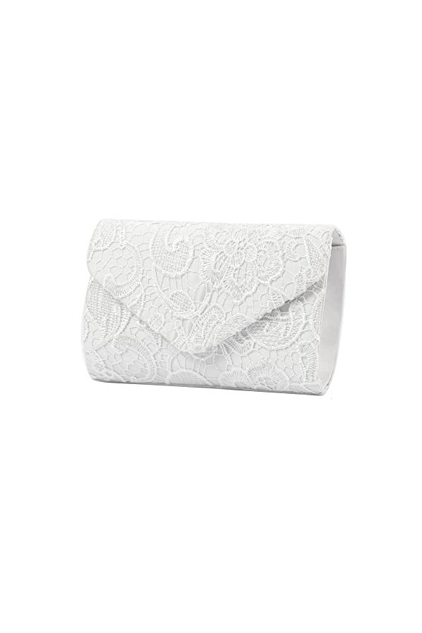 Femme Sac De Soirée Dentelle Pochette Elégante Enveloppe Embrayage Bandoulière Sac à Main Satin Tote Bag Mariage Et fête Bal 