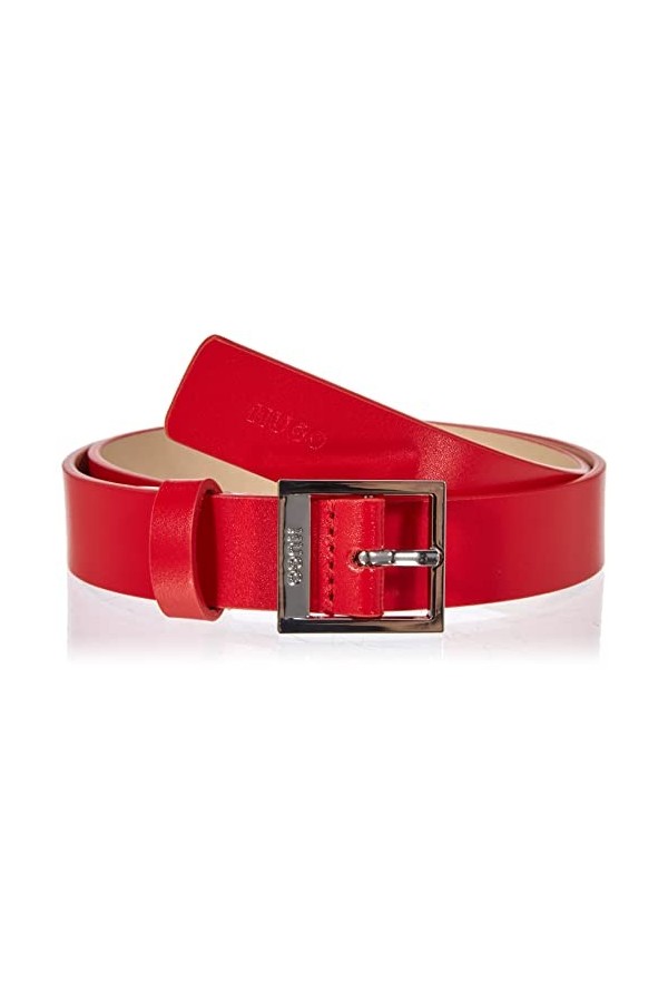 HUGO Ceinture Haze pour femme, 2,5 cm, Bright Red621, 100