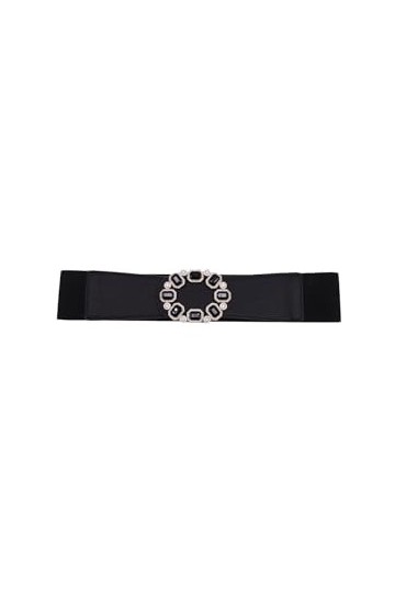 QUEEN HELENA Ceinture Élastique Bijoux pour Femme C1022-1 Noir, Taille unique