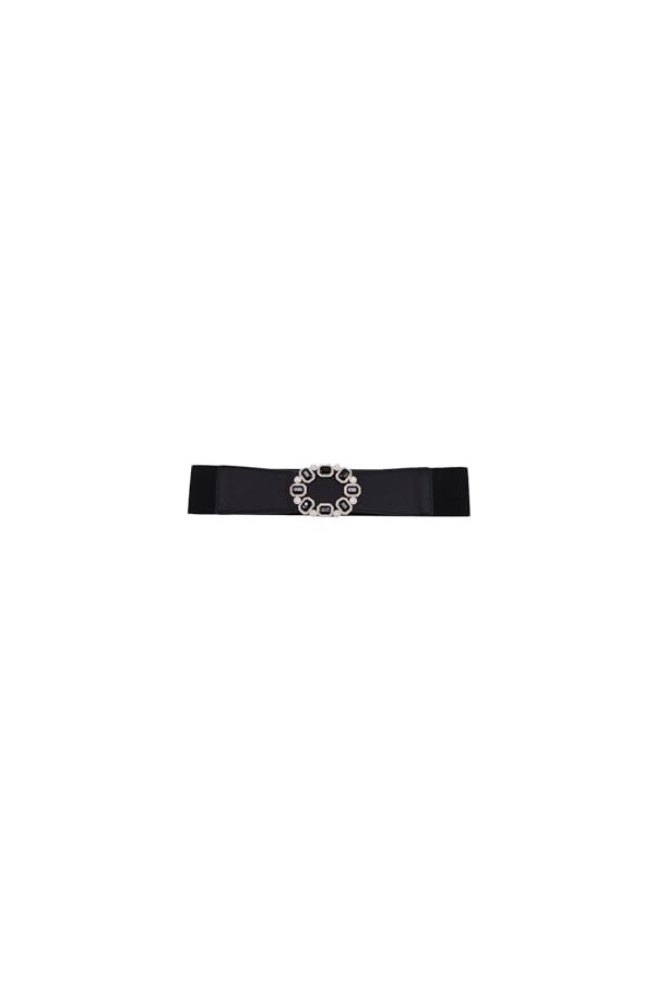 QUEEN HELENA Ceinture Élastique Bijoux pour Femme C1022-1 Noir, Taille unique